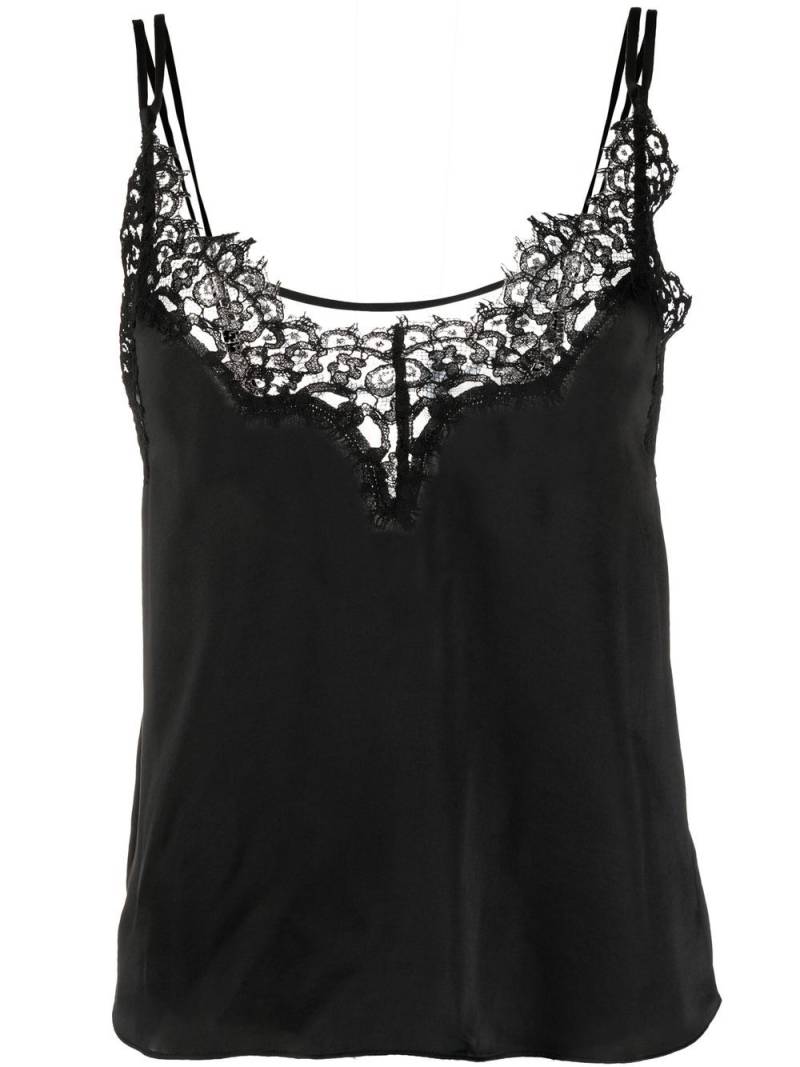 PINKO lace-trim camisole - Black von PINKO