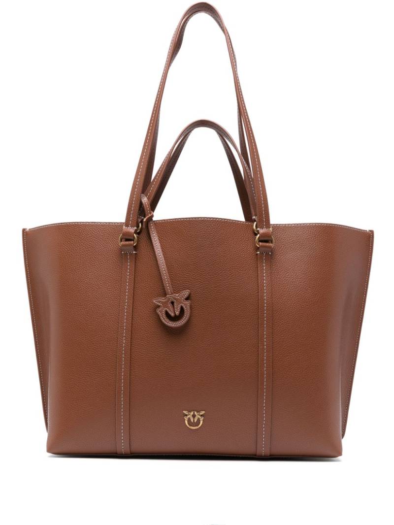 PINKO large Love-Birds tote bag - Brown von PINKO