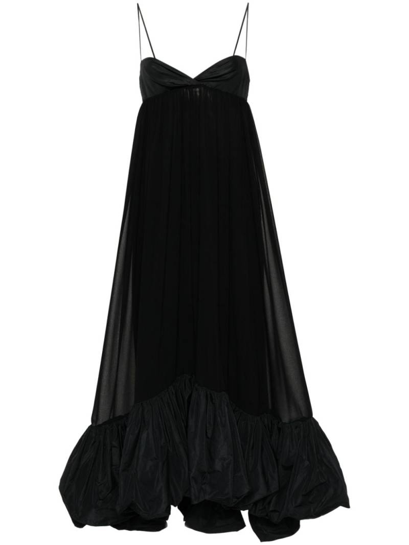 PINKO layered chiffon long dress - Black von PINKO