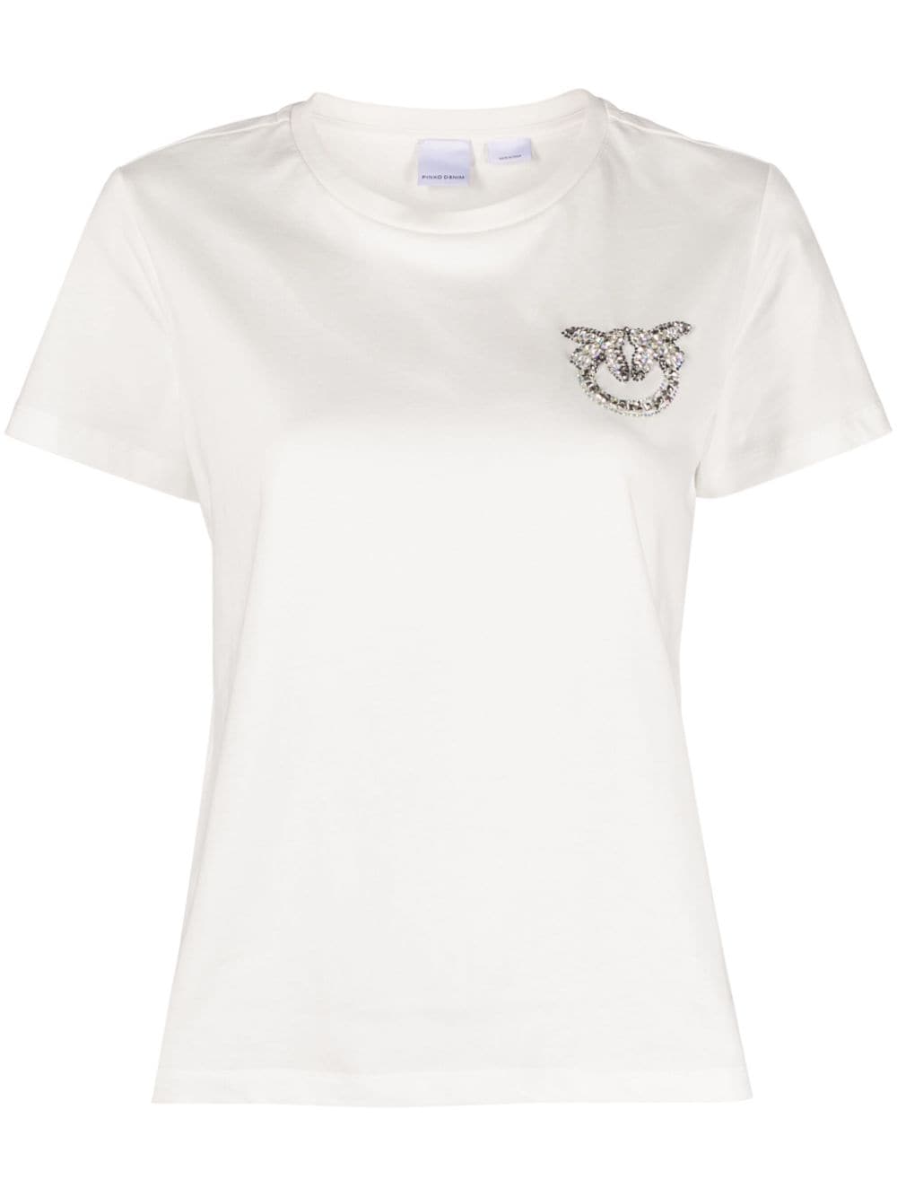 PINKO logo-embellished cotton T-shirt - White von PINKO