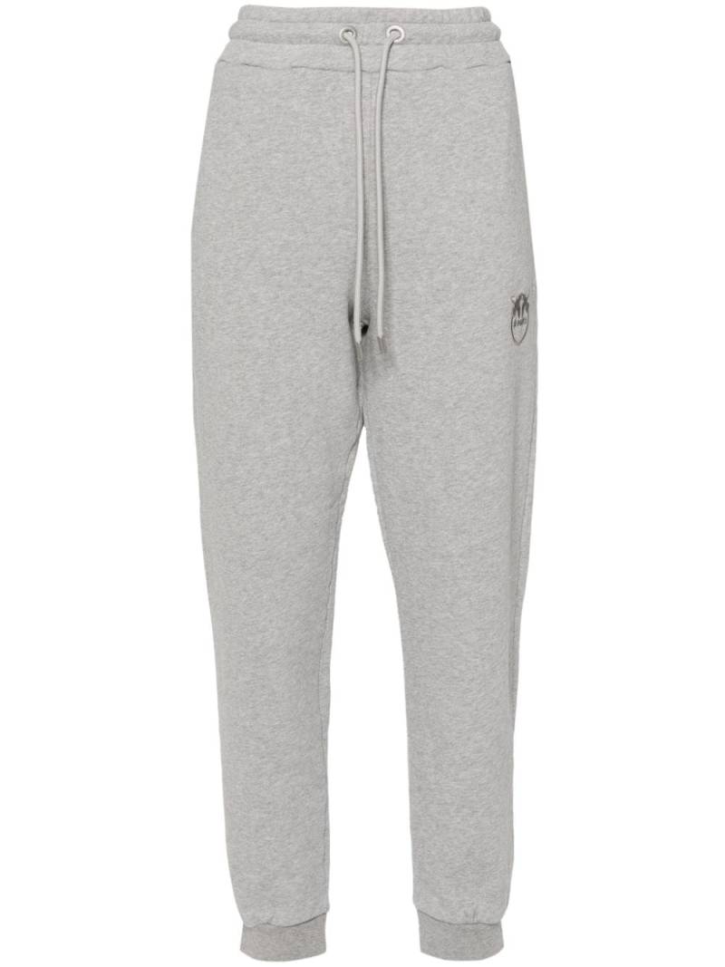 PINKO logo-embroidered mélange track pants - Grey von PINKO