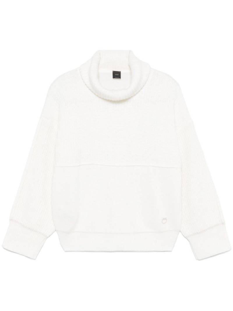 PINKO logo-embroidered sweater - White von PINKO