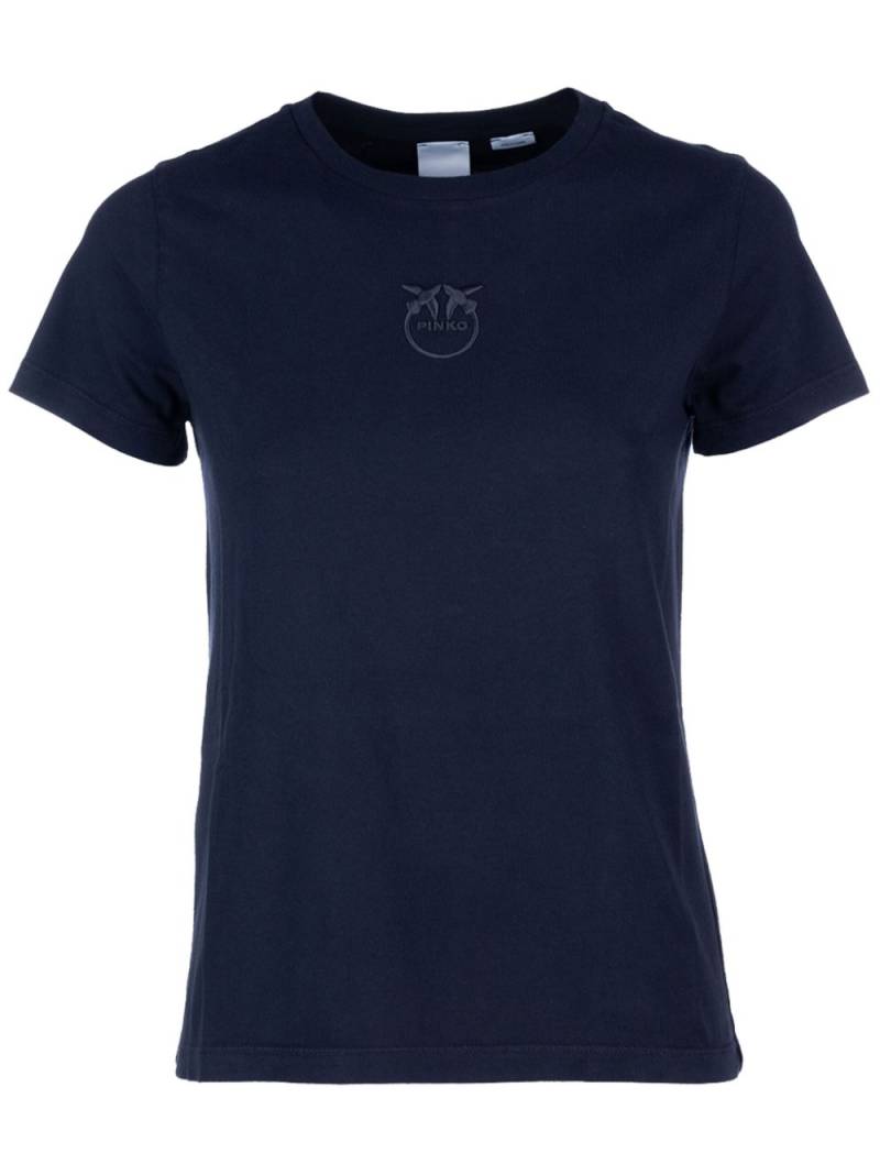 PINKO logo-embroidered t-shirt - Blue von PINKO