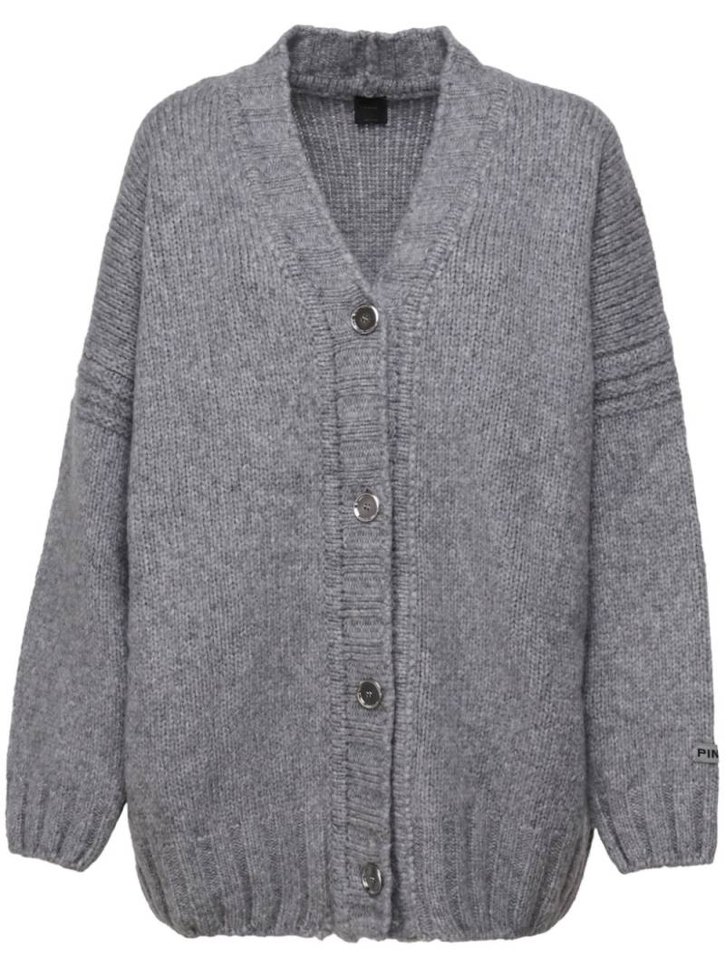 PINKO logo-patch cardigan - Grey von PINKO