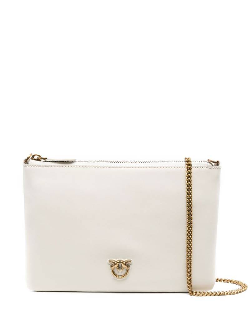 PINKO logo-plaque satchel bag - White von PINKO