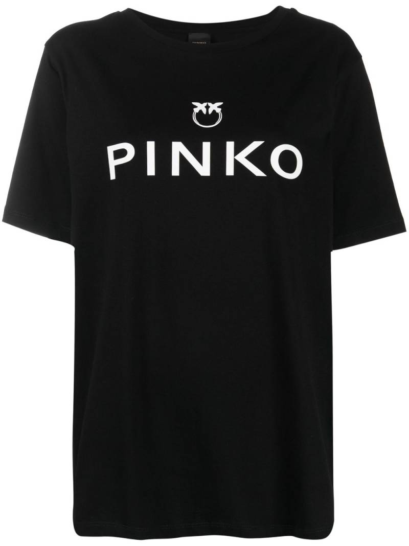 PINKO logo-print cotton T-shirt - Black von PINKO