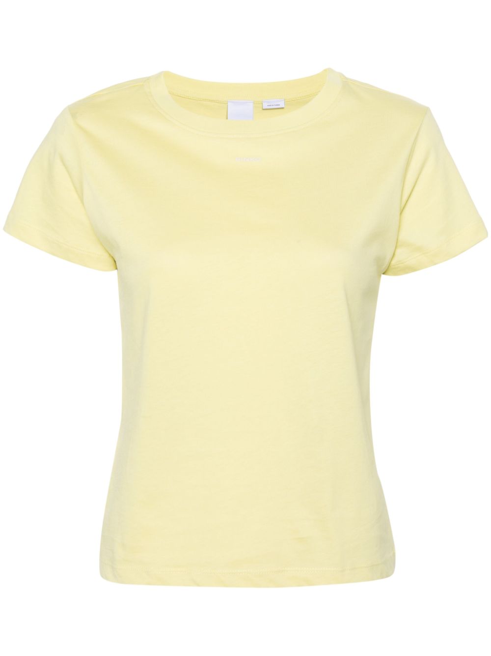 PINKO logo-print cotton T-shirt - Yellow von PINKO