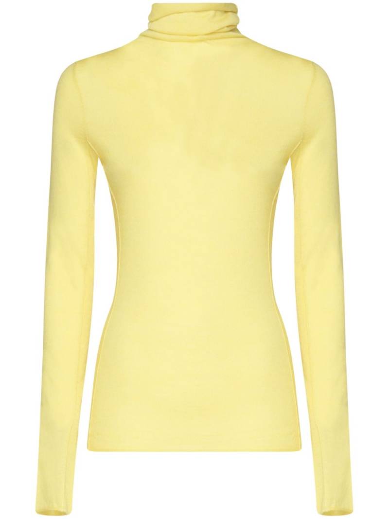 PINKO logo-print knitted jumper - Yellow von PINKO