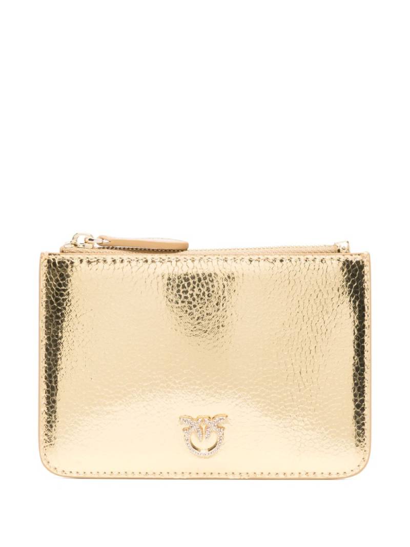 PINKO metallic-finish wallet - Gold von PINKO