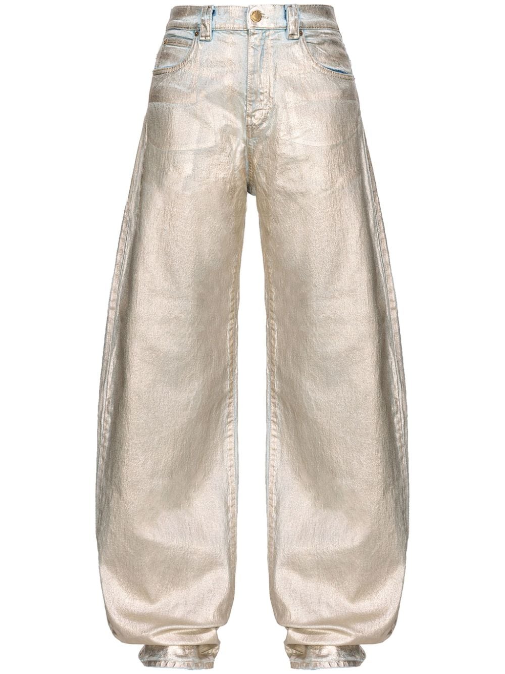 PINKO metallic wide-leg jeans - Silver von PINKO