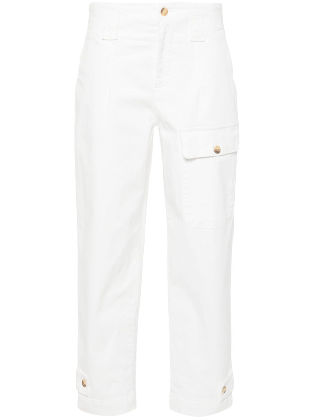 PINKO mid-waist tapered cargo pants - White von PINKO