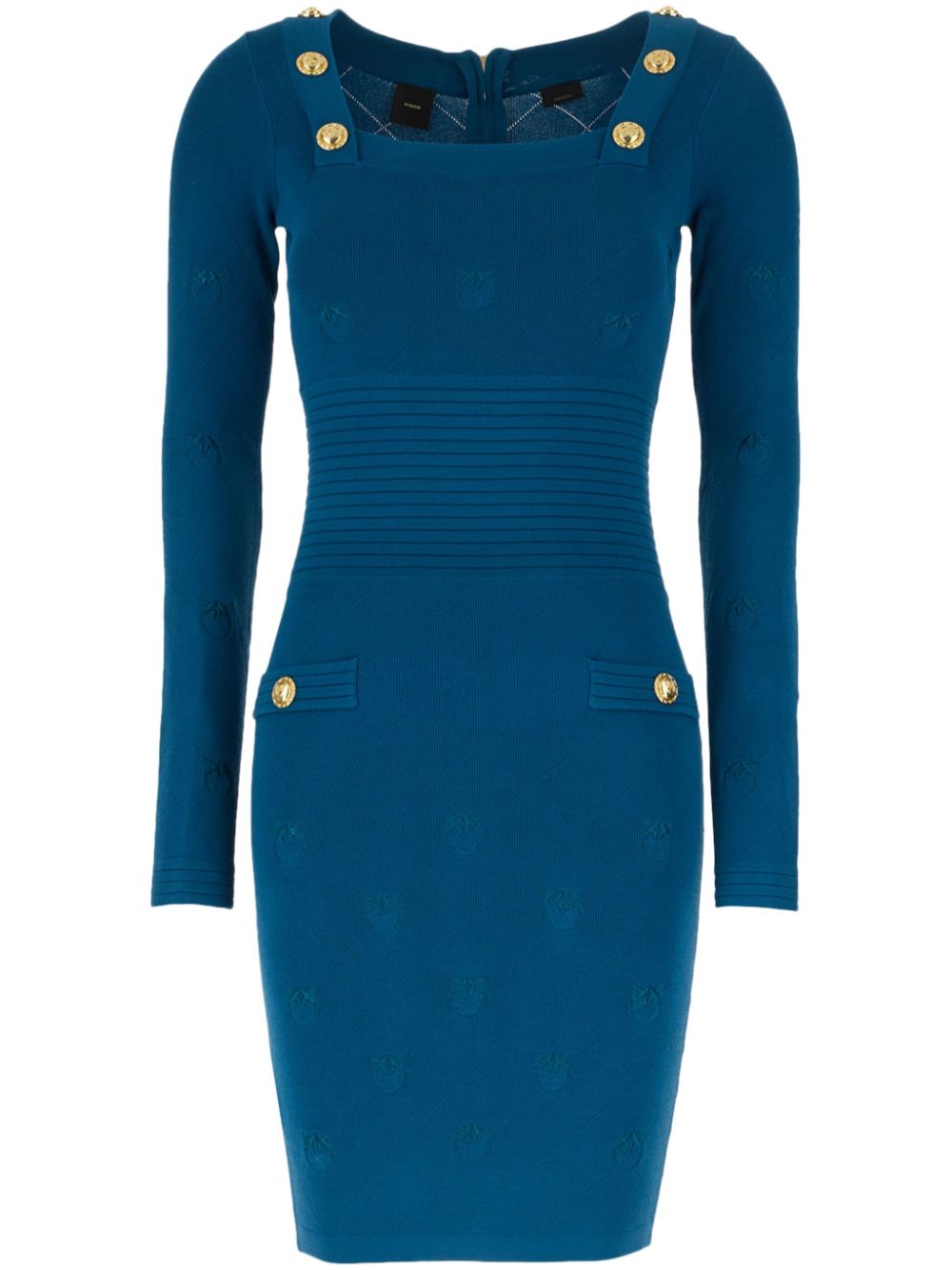 PINKO monogram-embroidered dress - Blue von PINKO