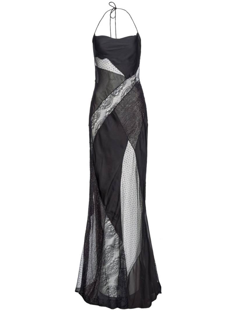 PINKO patchwork lace gown - Black von PINKO