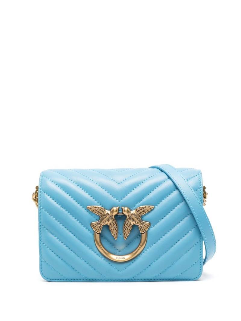 PINKO quilted Love Bird crossbody bag - Blue von PINKO