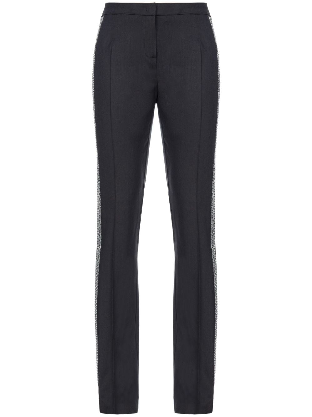 PINKO rhinestone-embellished slim-cut trousers - Black von PINKO