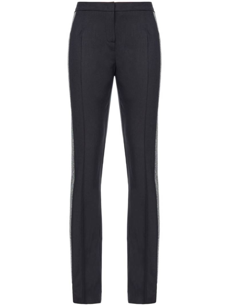 PINKO rhinestone-embellished slim-cut trousers - Black von PINKO