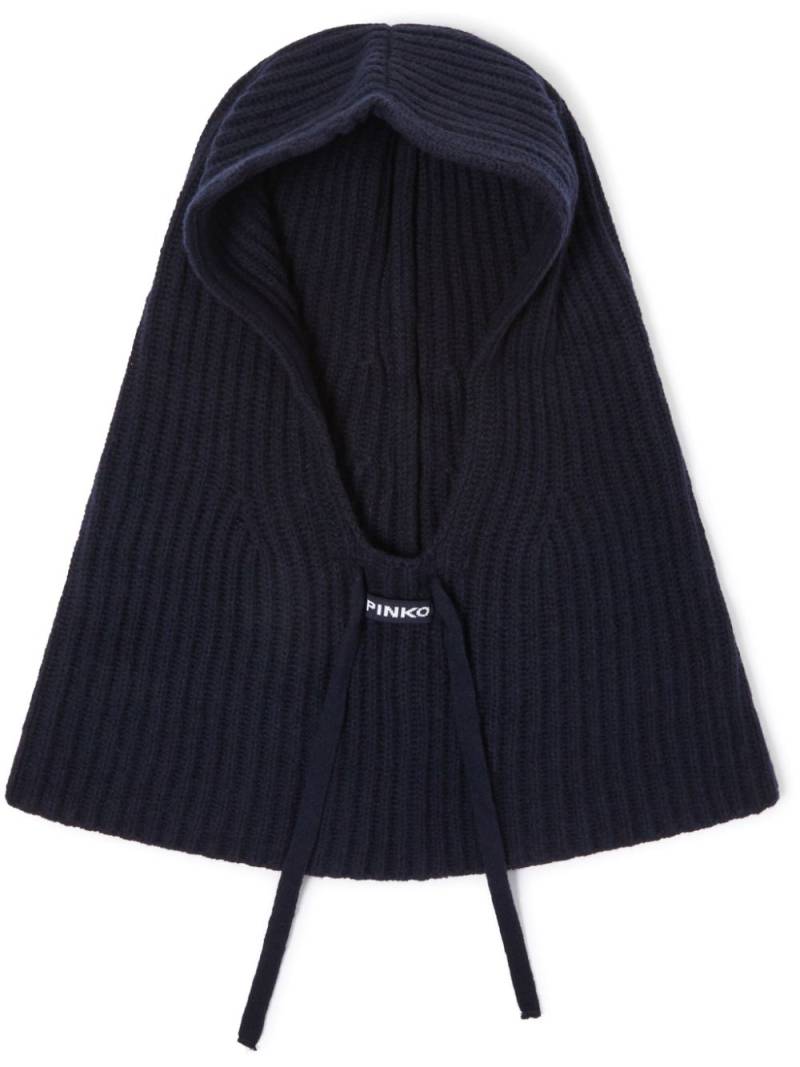 PINKO ribbed-knit balaclava - Blue von PINKO