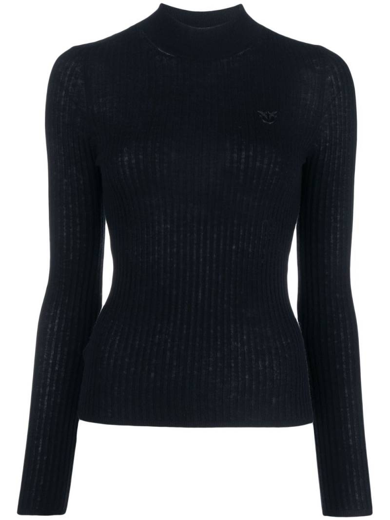 PINKO ribbed-knit roll-neck jumper - Black von PINKO