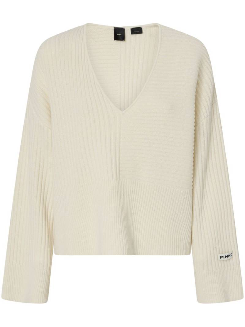 PINKO ribbed sweater - White von PINKO