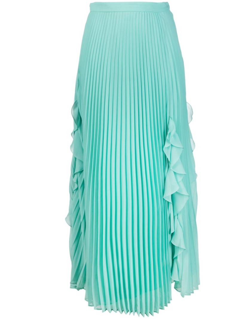 PINKO ruffle-detail pleated maxi skirt - Green von PINKO