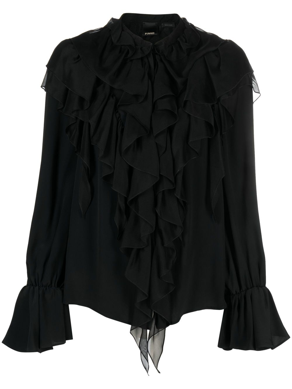 PINKO ruffled long-sleeves blouse - Black von PINKO