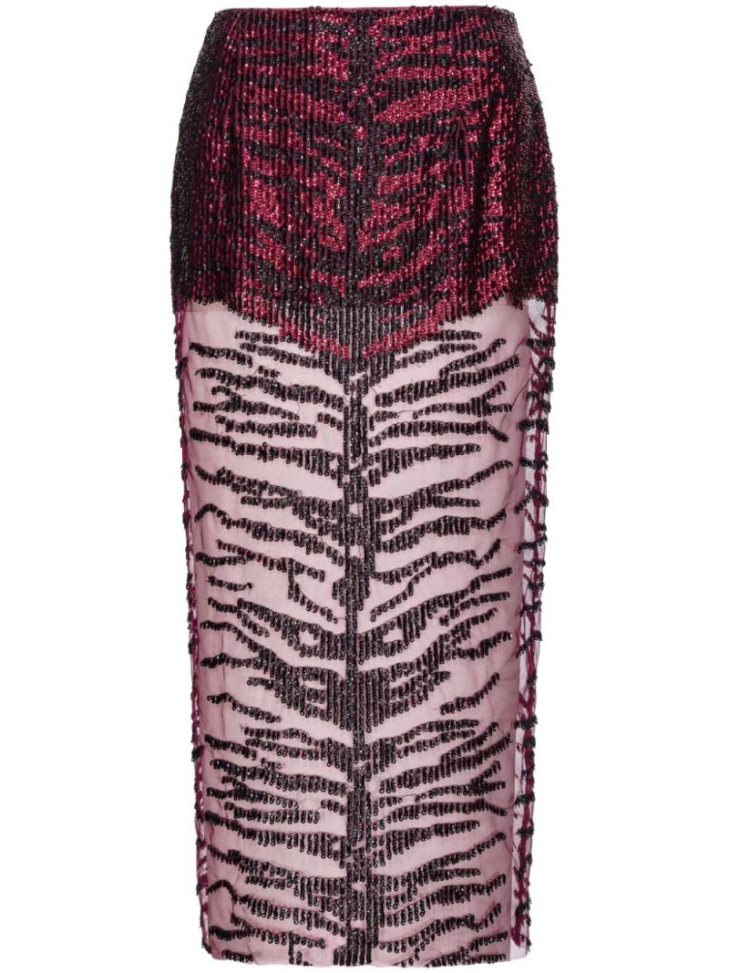 PINKO sequin-embellished midi skirt - Red von PINKO