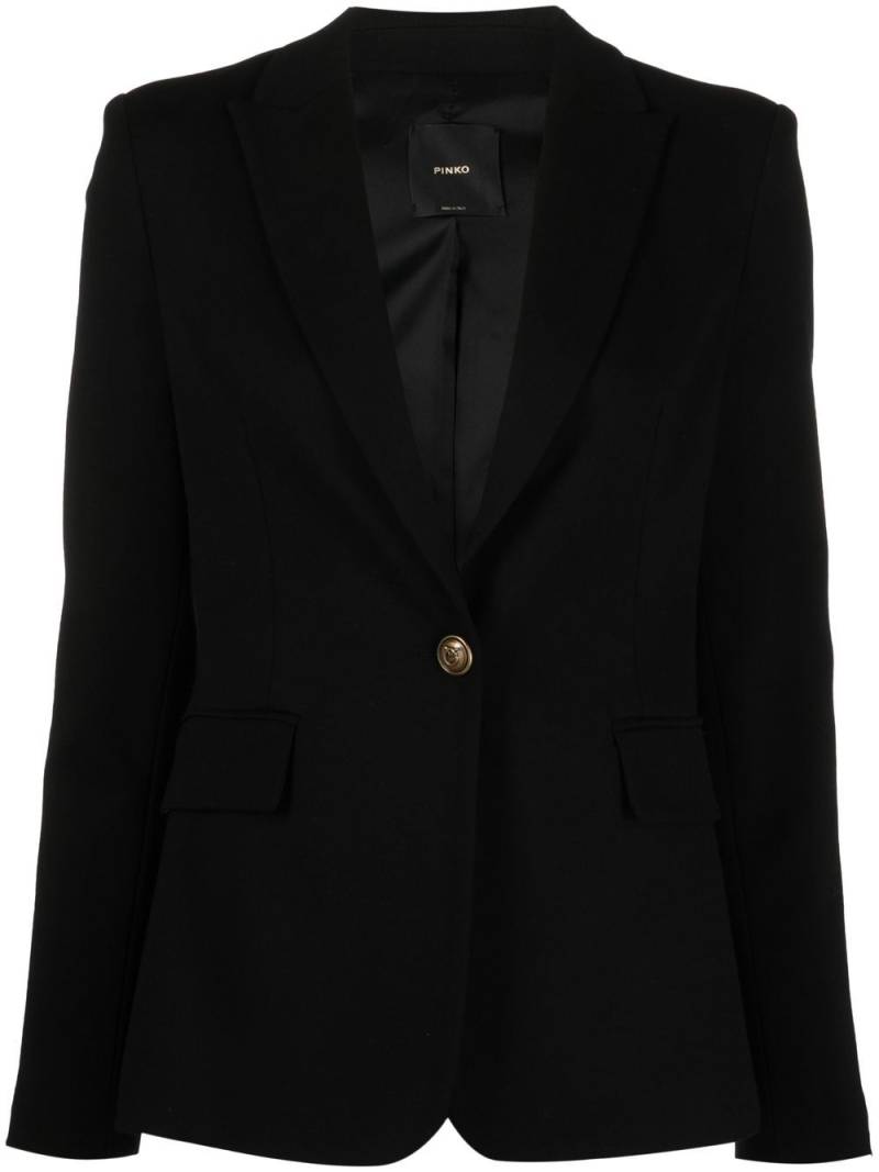 PINKO single-breasted blazer - Black von PINKO