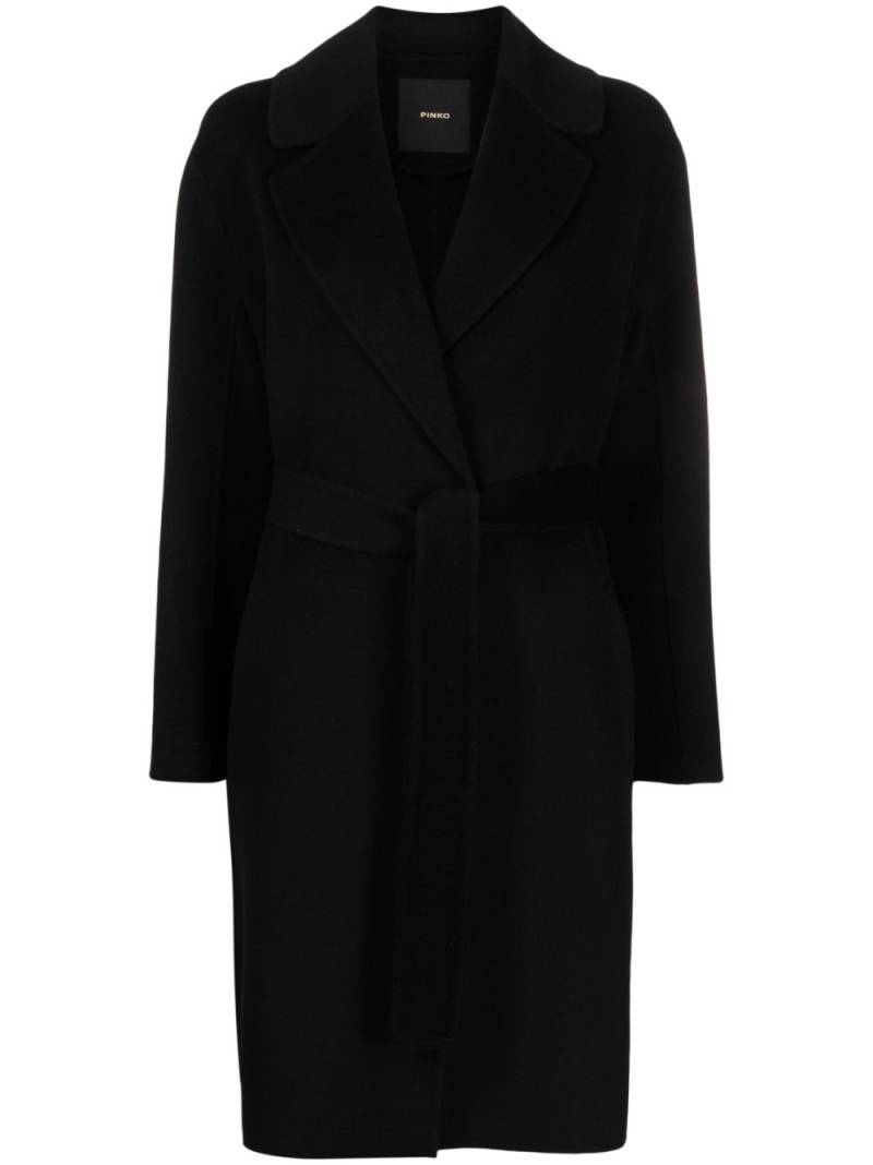 PINKO single-breasted wool coat - Black von PINKO