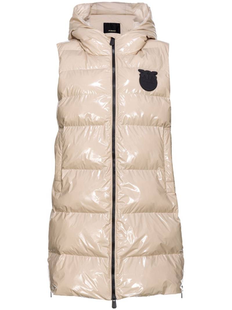 PINKO sleeveless hooded padded coat - Neutrals von PINKO