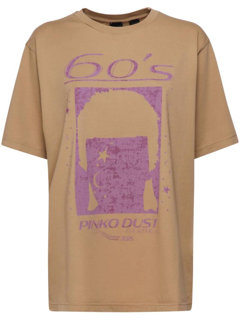 PINKO slogan-print T-shirt - Neutrals von PINKO