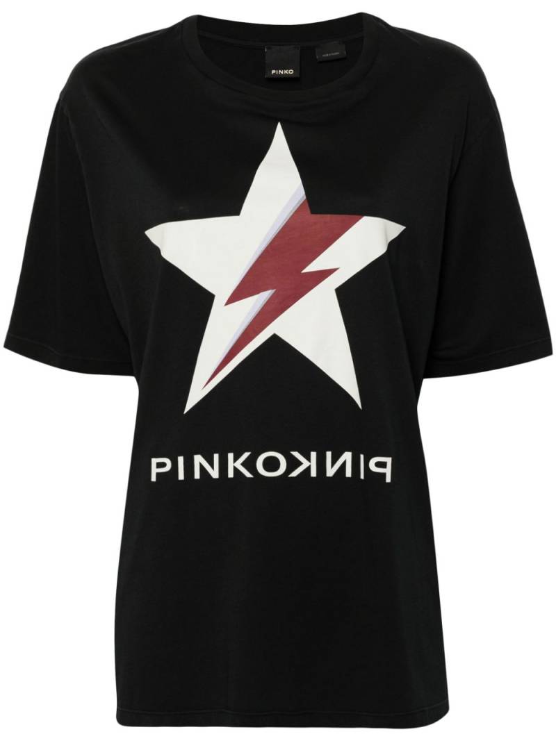 PINKO star-print T-shirt - Black von PINKO