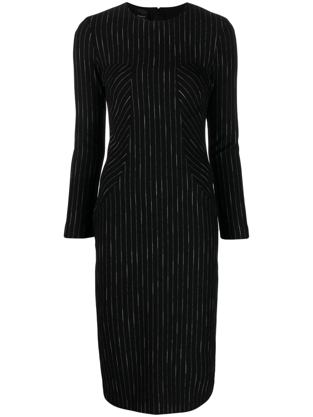 PINKO striped midi dress - Black von PINKO