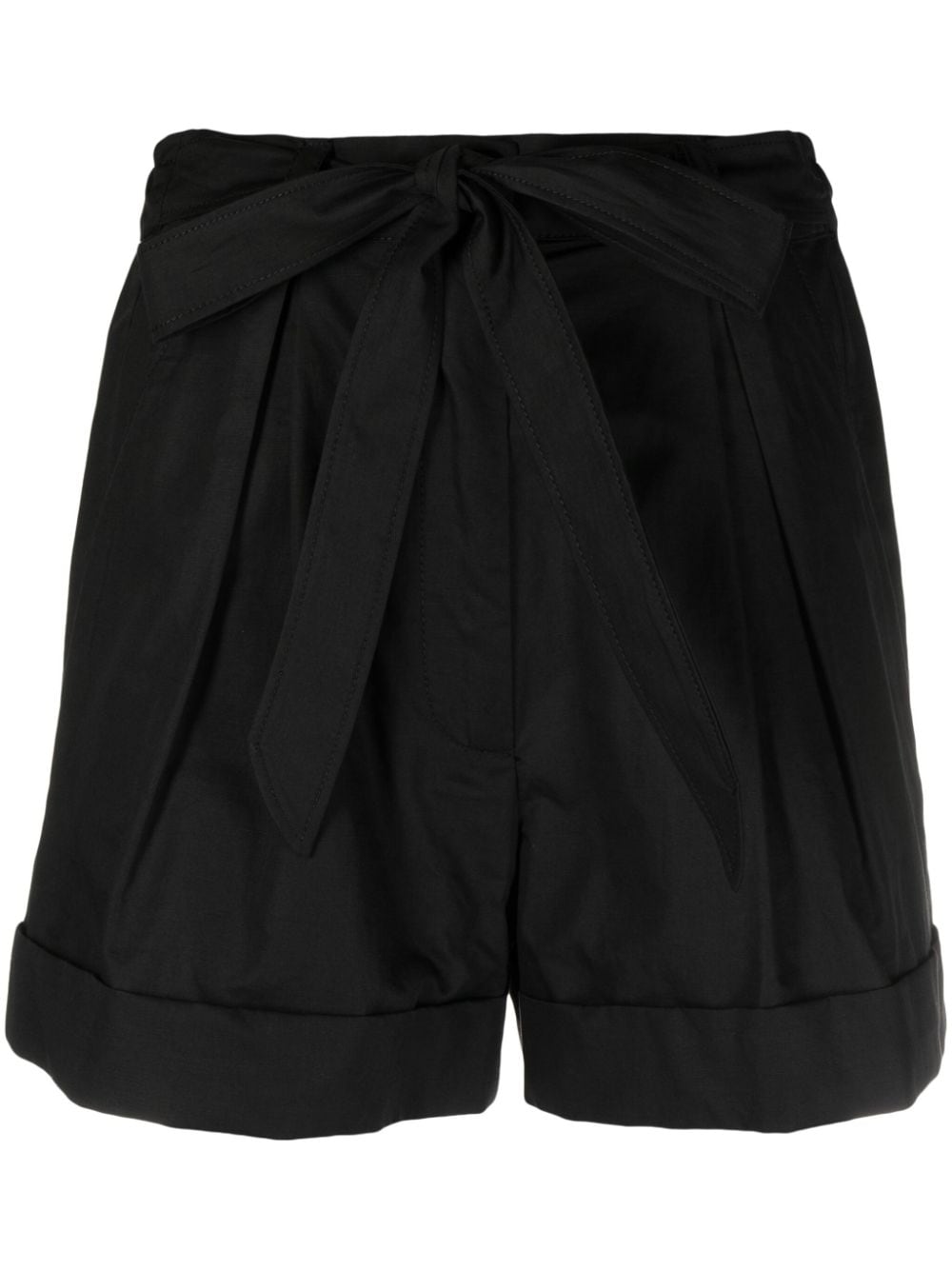 PINKO tied-waist poplin mini shorts - Black von PINKO