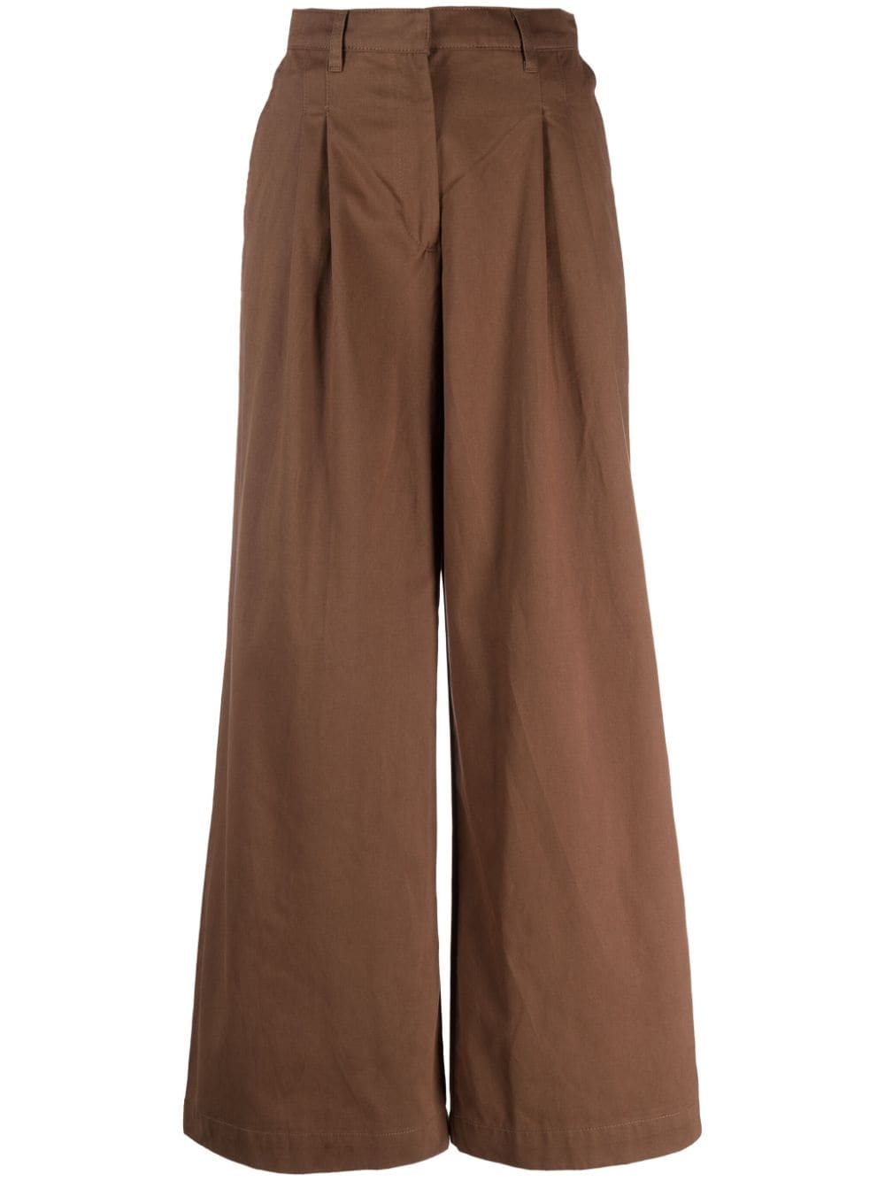 PINKO wide-leg cotton trousers - Brown von PINKO
