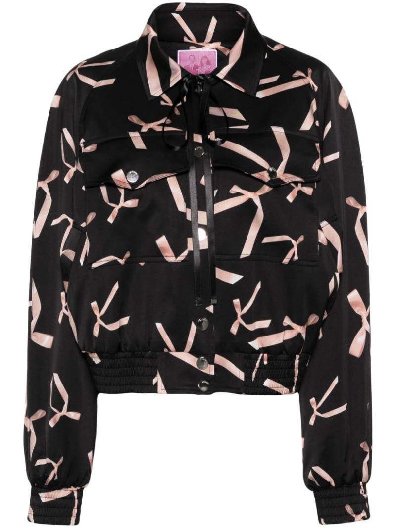 PINKO x Patrick McDowell printed bomber jacket - Black von PINKO