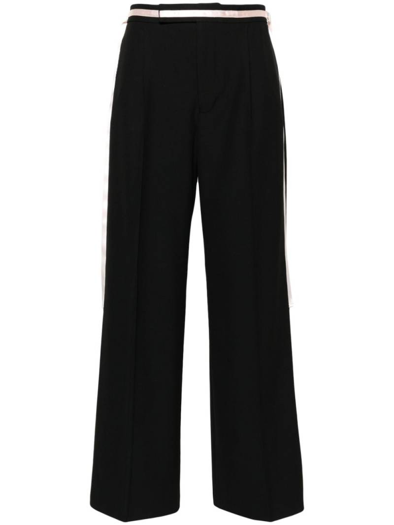 PINKO x Patrick McDowell ribbon-detailed palazzo pants - Black von PINKO