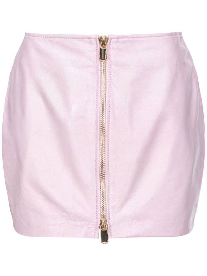 PINKO zip-fastening leather miniskirt von PINKO