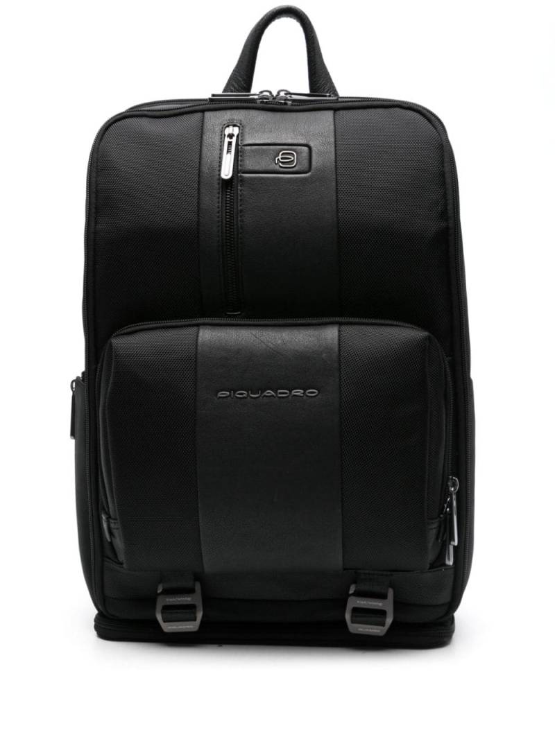 PIQUADRO 15,6" laptop leather backpack - Black von PIQUADRO