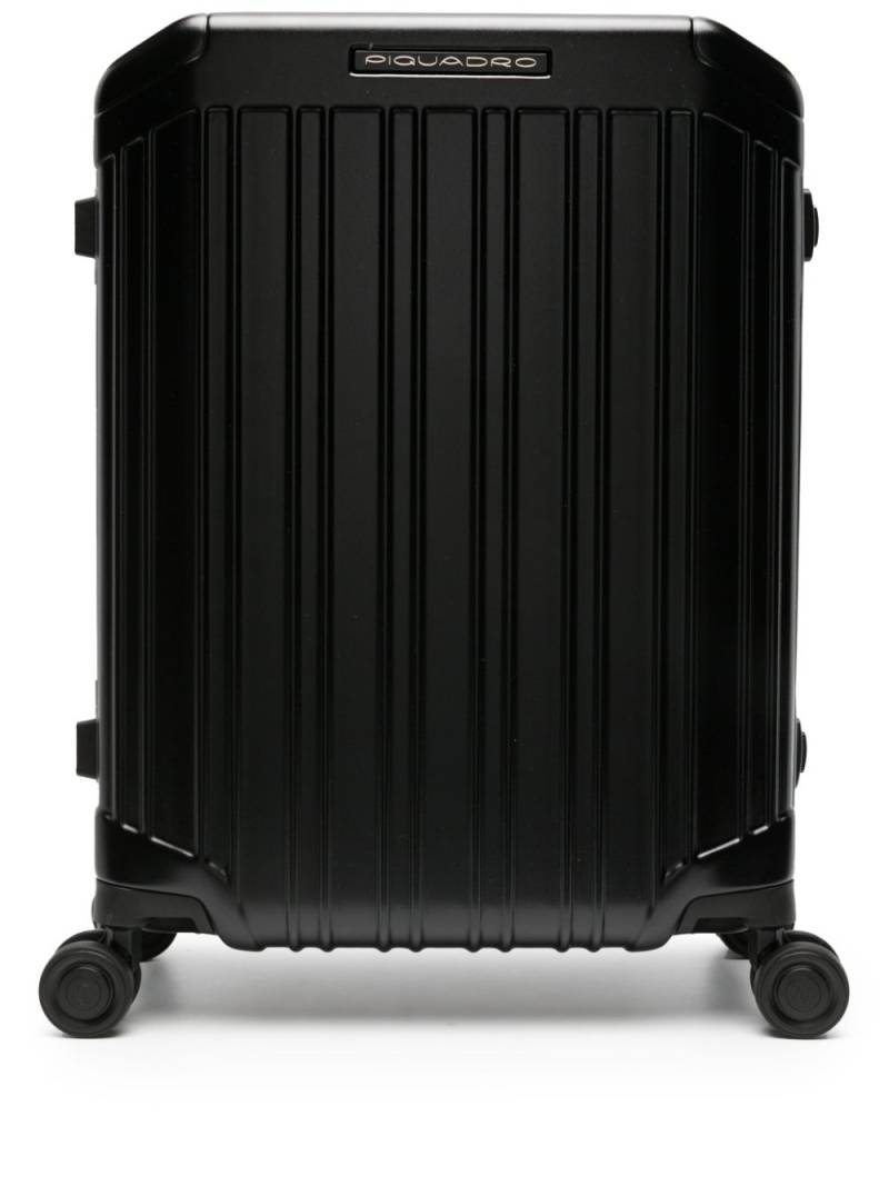 PIQUADRO Ultra Slim logo-lettering panelled luggage - Black von PIQUADRO