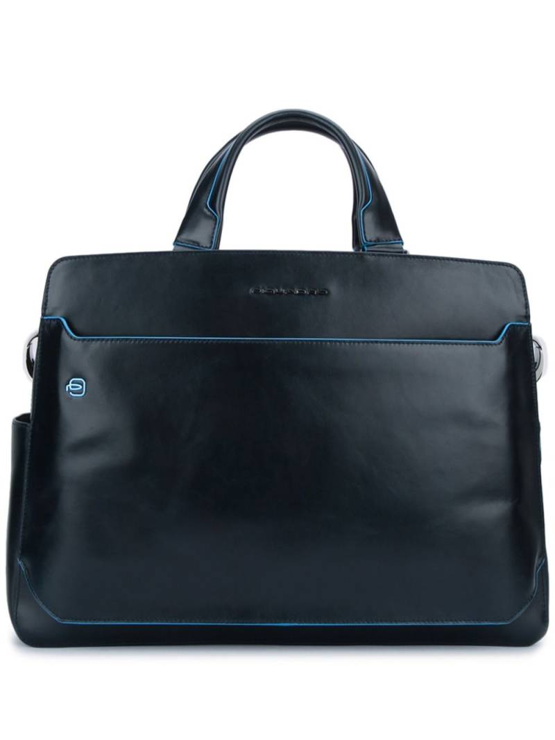 PIQUADRO leather laptop bag - Black von PIQUADRO