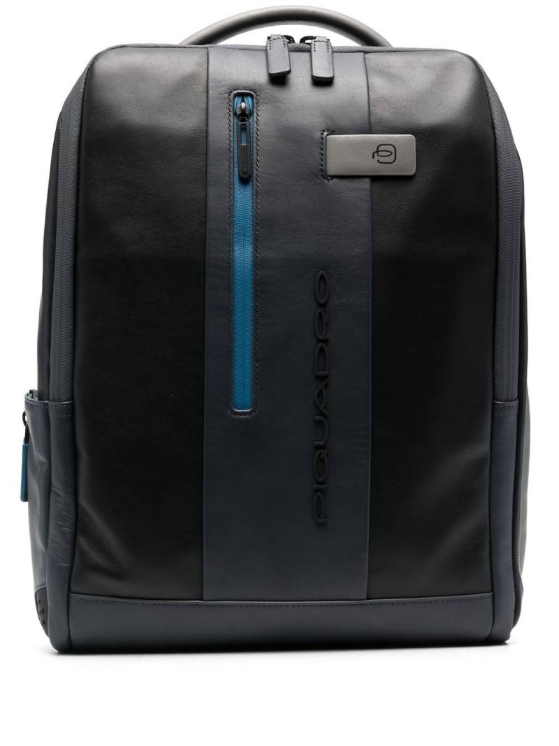 PIQUADRO leather rectangle backpack - Black von PIQUADRO