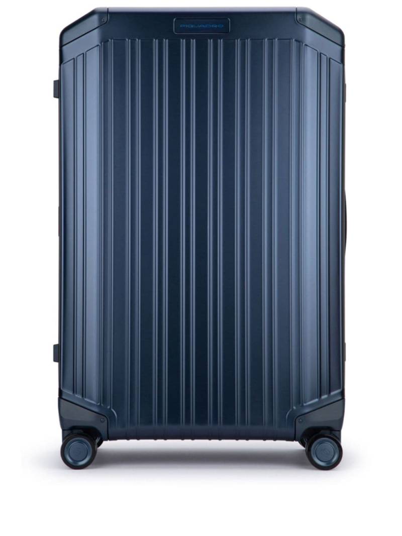 PIQUADRO leather trolley luggage - Blue von PIQUADRO