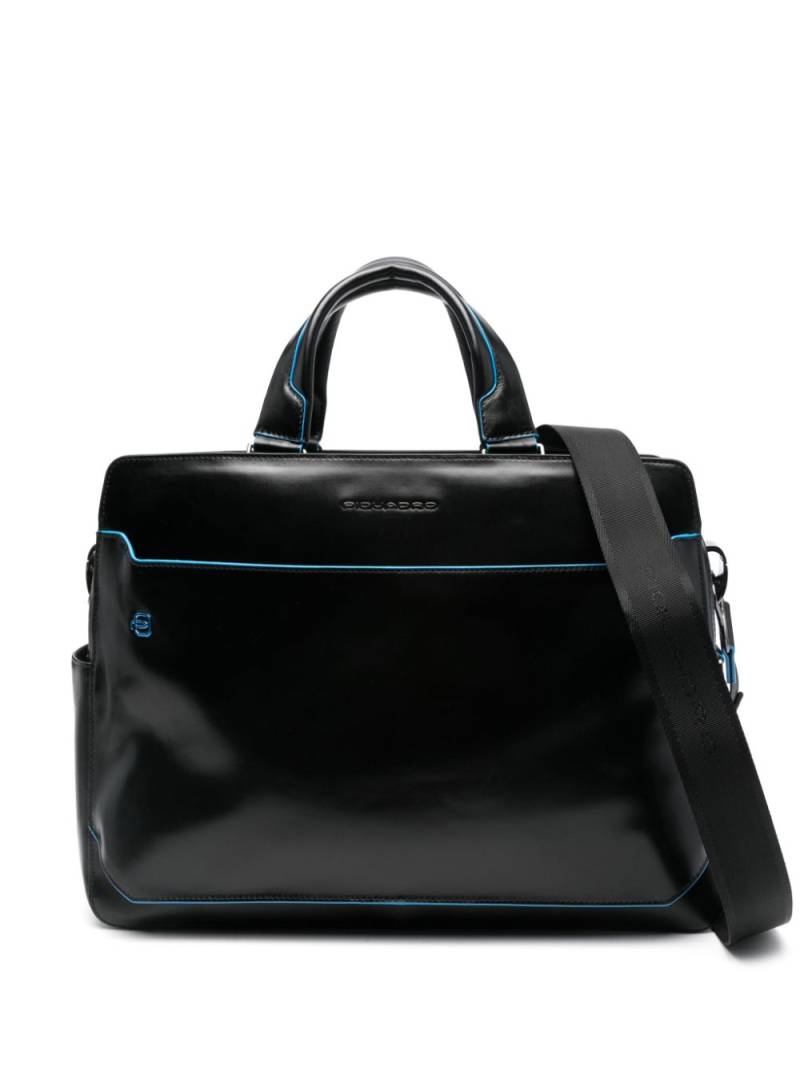 PIQUADRO logo-appliqué laptop bag - Black von PIQUADRO