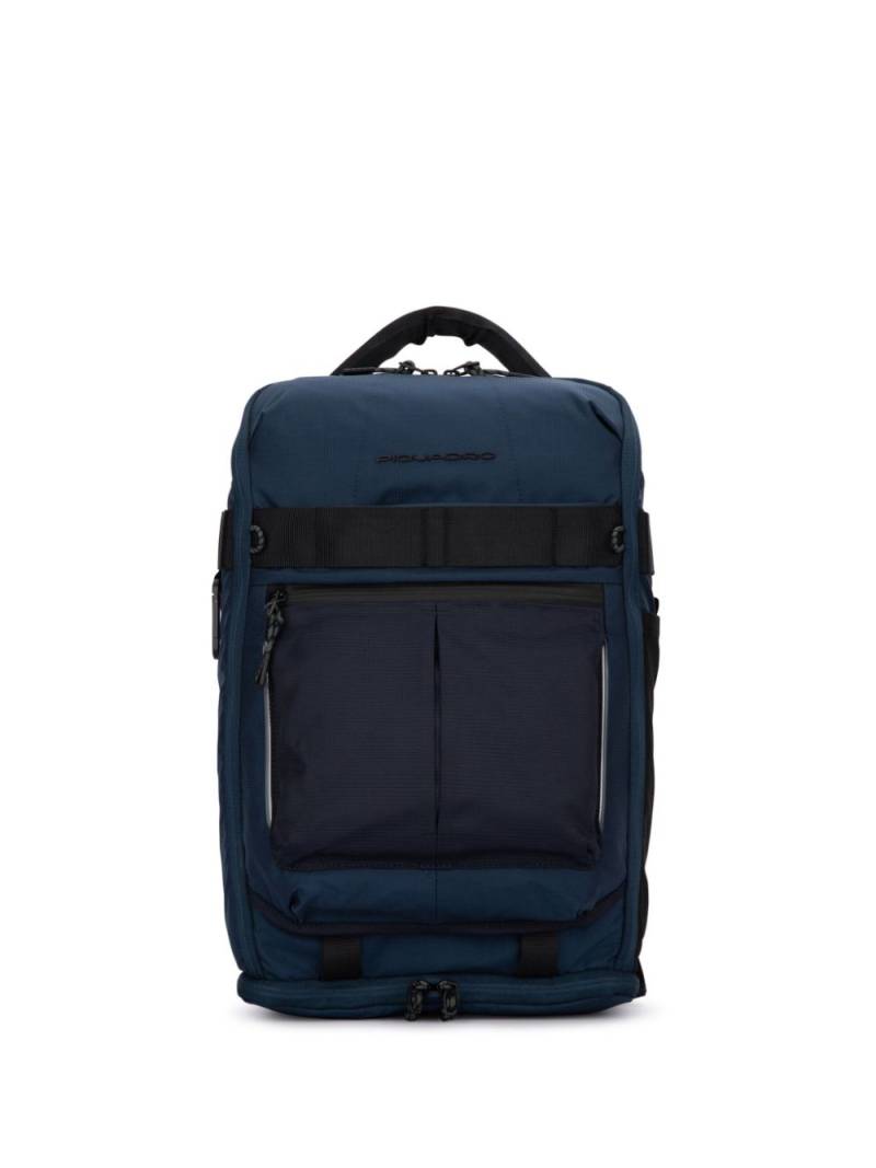 PIQUADRO logo-lettering backpack - Blue von PIQUADRO