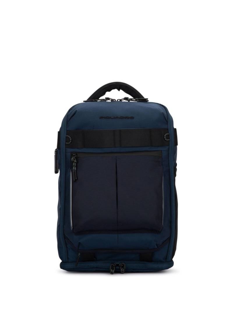 PIQUADRO logo-lettering backpack - Blue von PIQUADRO