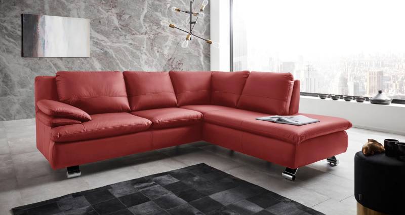 PLACES OF STYLE Ecksofa »Drover L-Form«, in Echtleder von PLACES OF STYLE