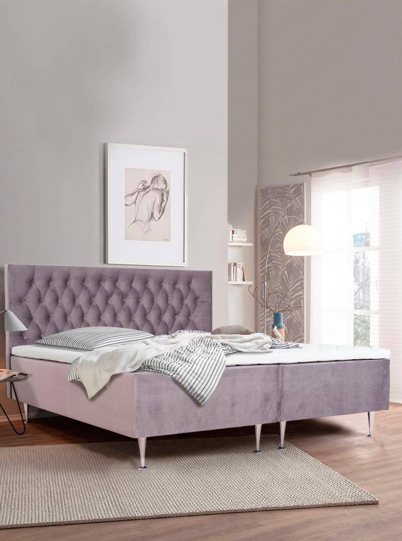 Places of Style Boxspringbett »Exclusive«, inkl. Topper, 3 Breiten, 3 Härtegrad-Ausführungen von PLACES OF STYLE