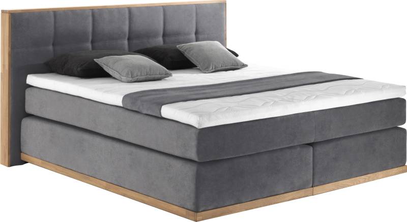 Places of Style Boxspringbett Vinton, aus massiver Eiche, verschiedene Härtegrade von PLACES OF STYLE