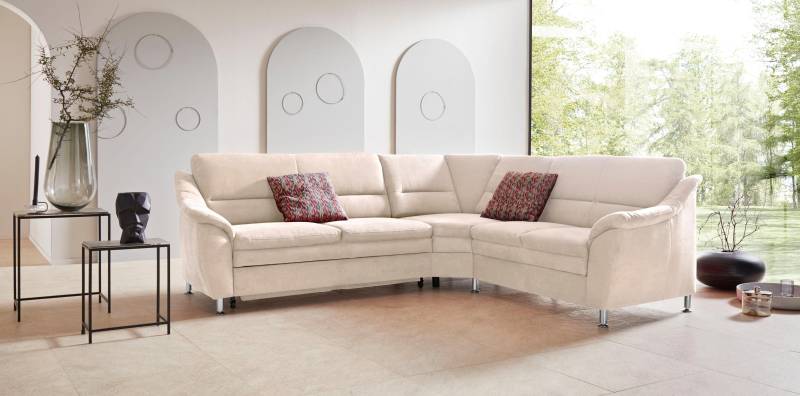 Places of Style Ecksofa »Cardoso L-Form«, mit Trapezecke für mehr Sitzkomfort, wahlweise auch mit Bettfunktion von PLACES OF STYLE