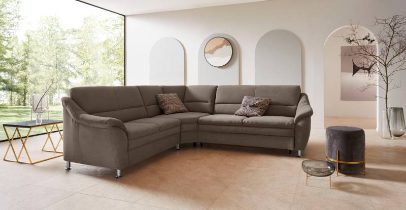 Places of Style Ecksofa »Cardoso L-Form«, mit Trapezecke für mehr Sitzkomfort, wahlweise auch mit Bettfunktion von PLACES OF STYLE